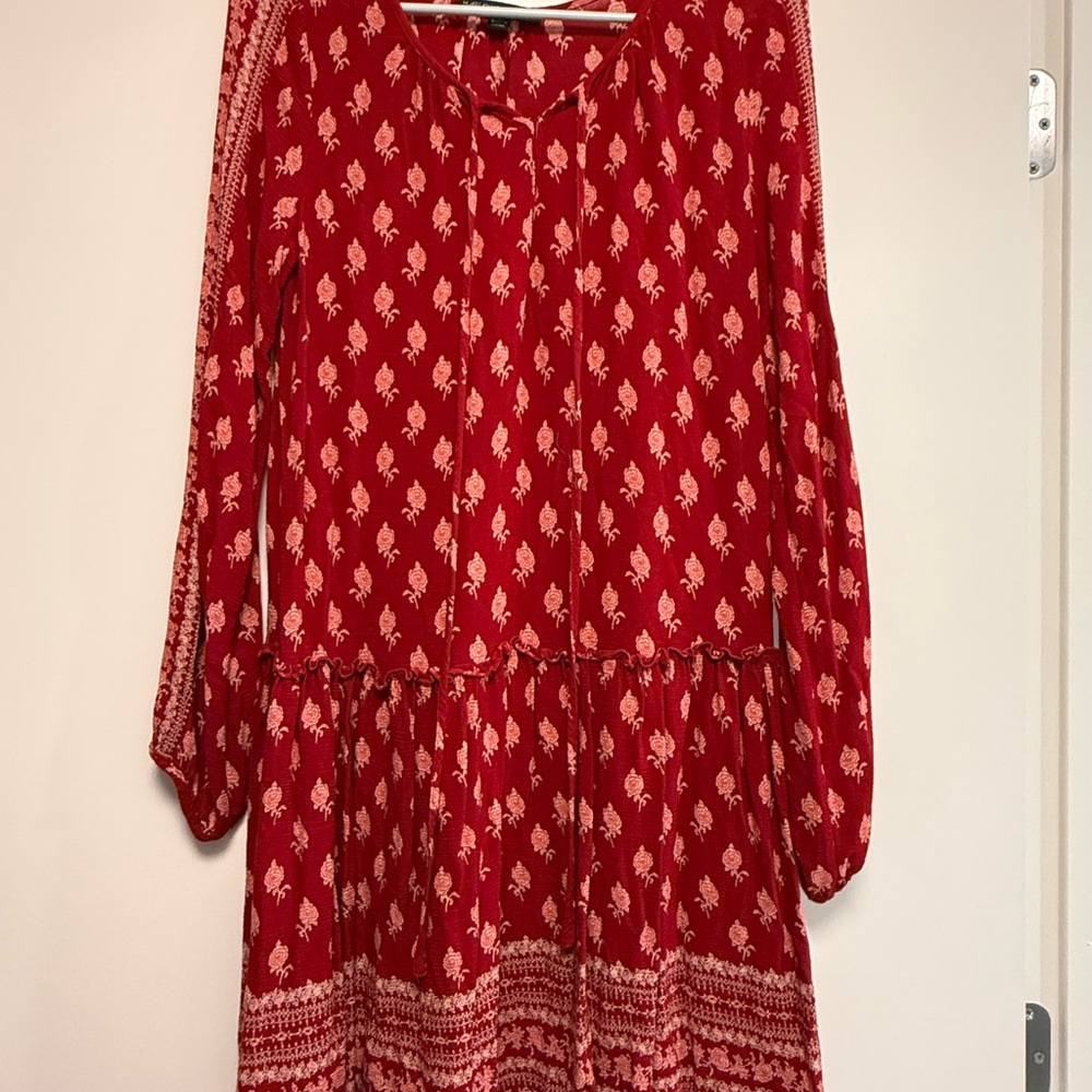 Harlowe & Graham Floral Red and White Dress